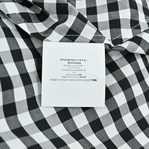 MICHAEL KORS Collection knee length 12 Gingham Poplin Belted Shirt Dress $1490 - Picture 10 of 12